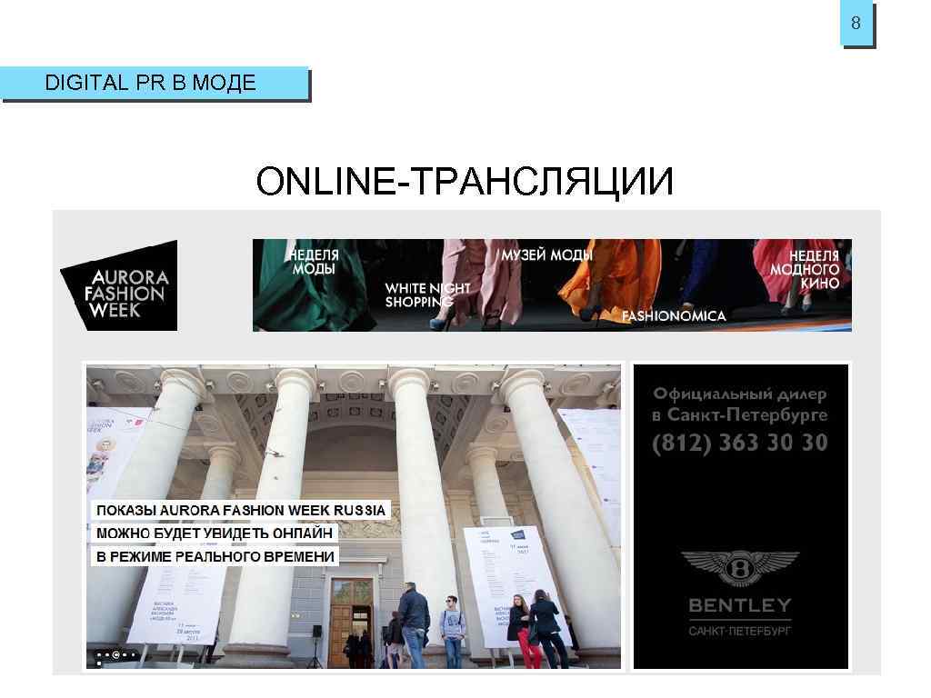 8 DIGITAL PR В МОДЕ ONLINE-ТРАНСЛЯЦИИ 