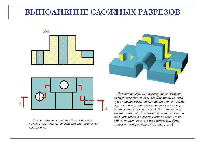 ВЫПОЛНЕНИЕ СЛОЖНЫХ PАЗPЕЗОВ 