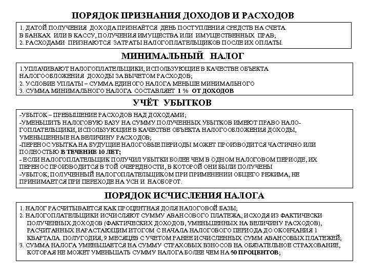 ПОРЯДОК ПРИЗНАНИЯ ДОХОДОВ И РАСХОДОВ 1. ДАТОЙ ПОЛУЧЕНИЯ ДОХОДА ПРИЗНАЁТСЯ ДЕНЬ ПОСТУПЛЕНИЯ СРЕДСТВ НА