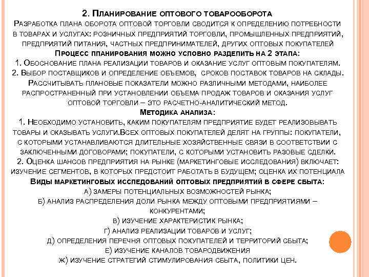 Вид товарооборота в зависимости от типа покупателя