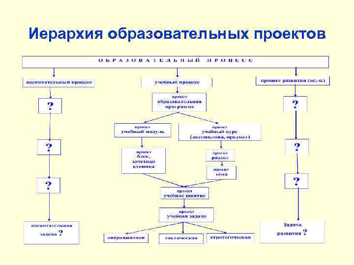 Иерархия образовательных проектов 