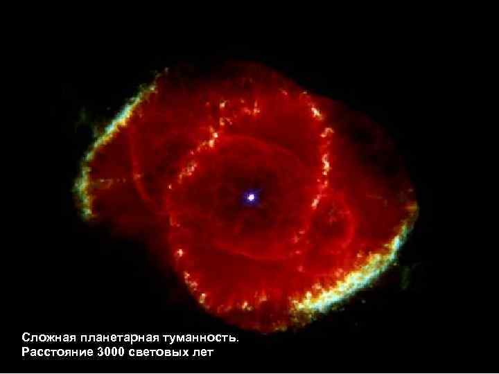 Сложная планетарная туманность. Расстояние 3000 световых лет 