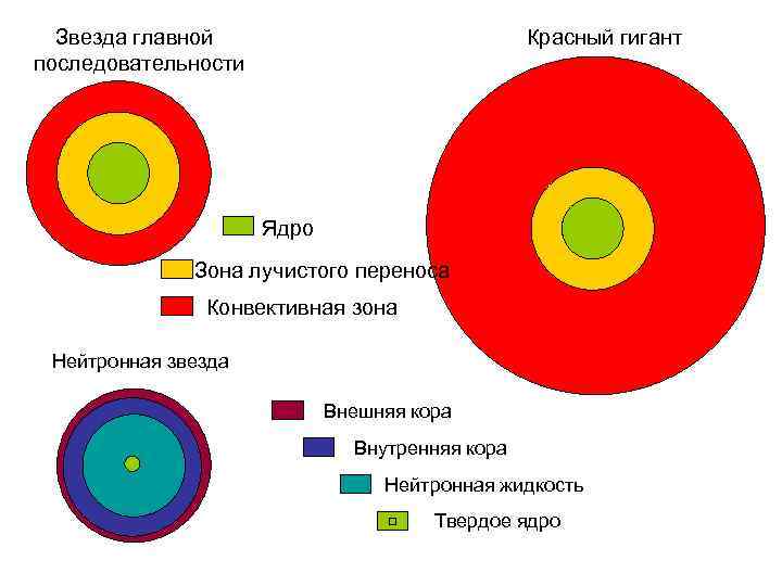 Строение звезды схема