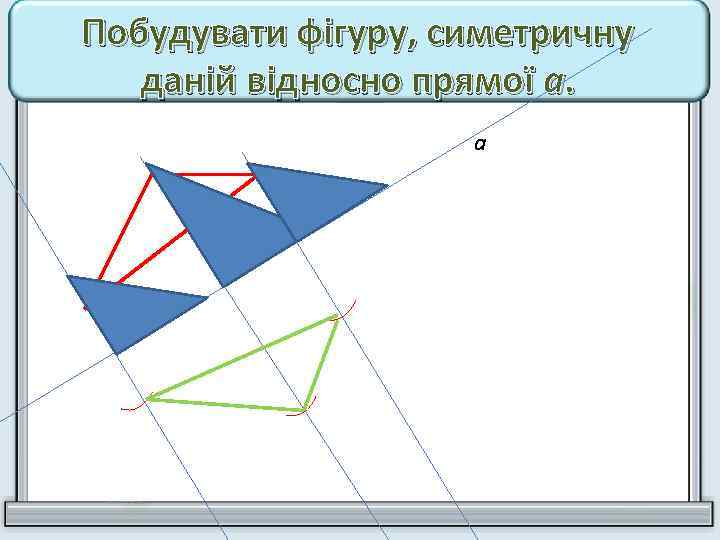 Побудувати фігуру, симетричну даній відносно прямої а. а 