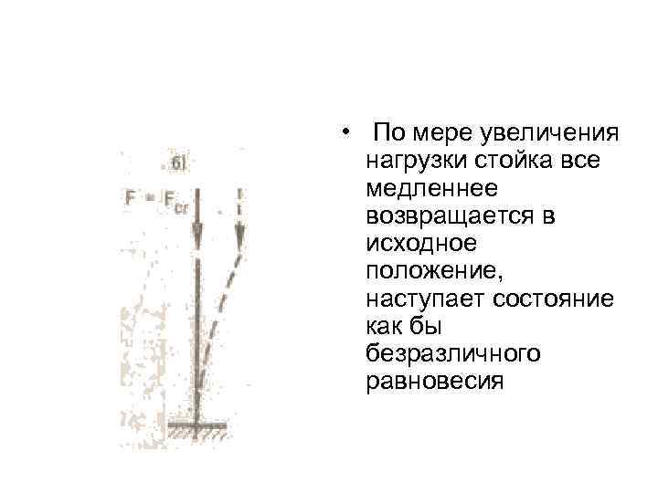  • По мере увеличения нагрузки стойка все медленнее возвращается в исходное положение, наступает