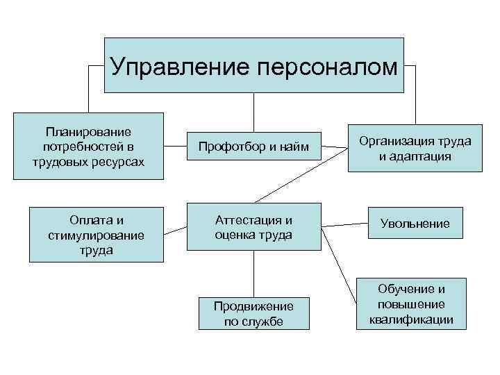 Управление персоналом Планирование потребностей в трудовых ресурсах Оплата и стимулирование труда Профотбор и найм