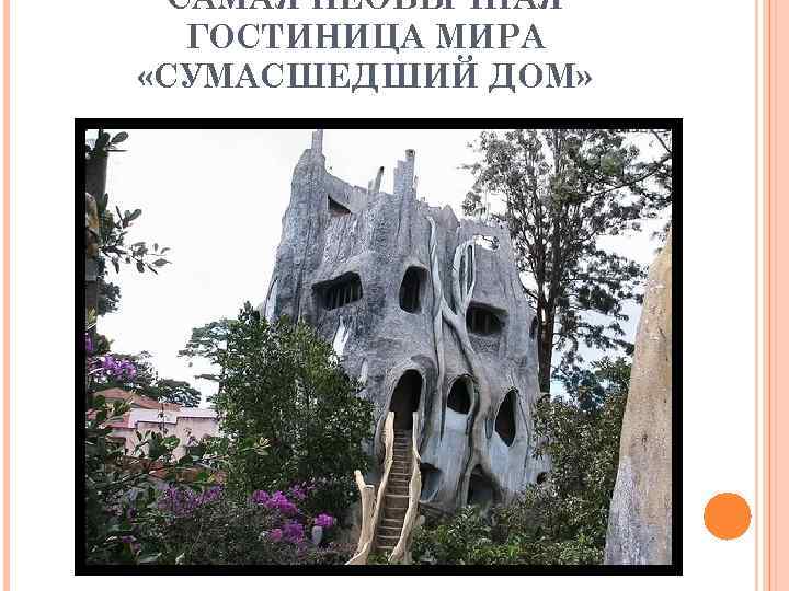 САМАЯ НЕОБЫЧНАЯ ГОСТИНИЦА МИРА «СУМАСШЕДШИЙ ДОМ» 