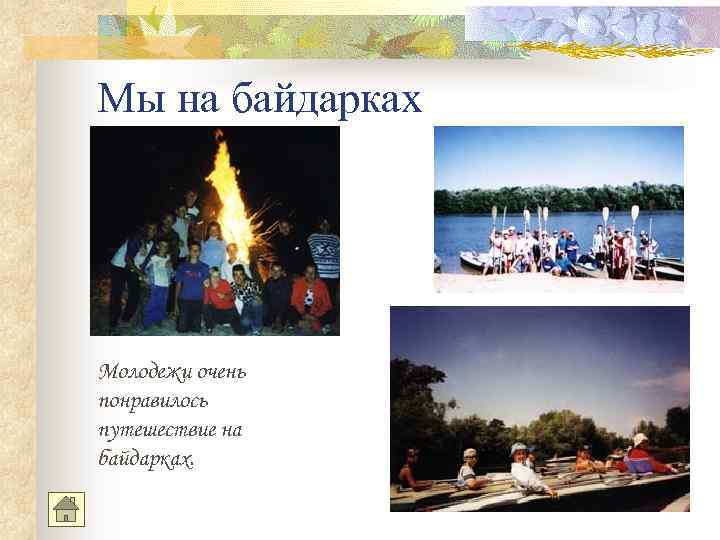 Мы на байдарках Молодежи очень понравилось путешествие на байдарках. 