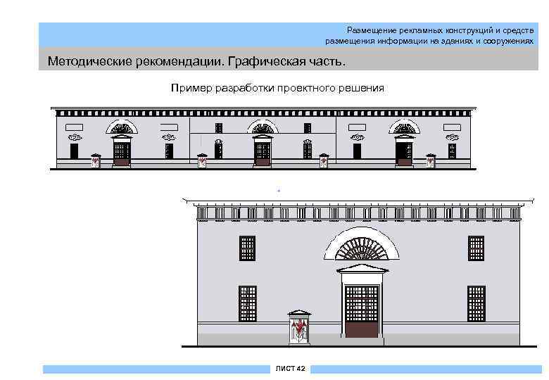 Размещение рекламных конструкций и средств размещения информации на зданиях и сооружениях Методические рекомендации. Графическая