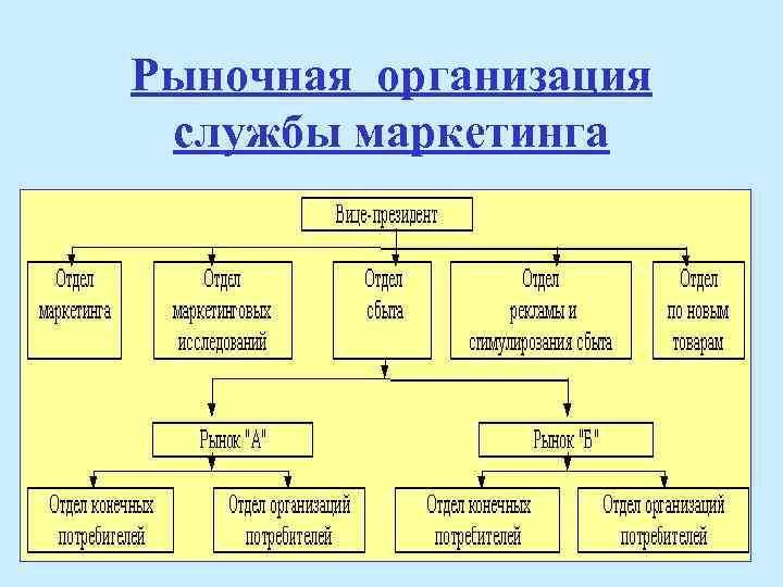 Рыночная организация службы маркетинга 
