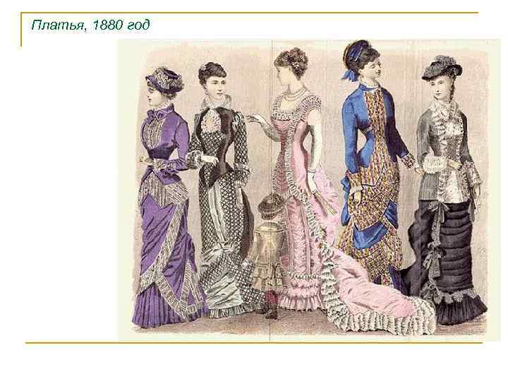 Платья, 1880 год 