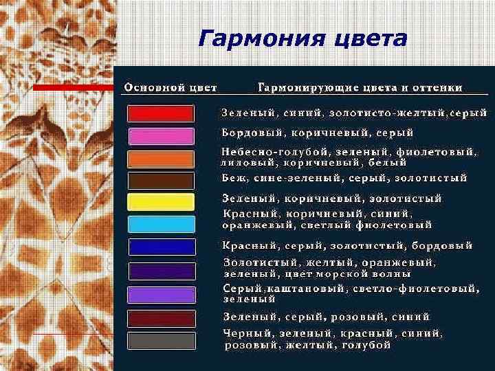 Гармония цвета 