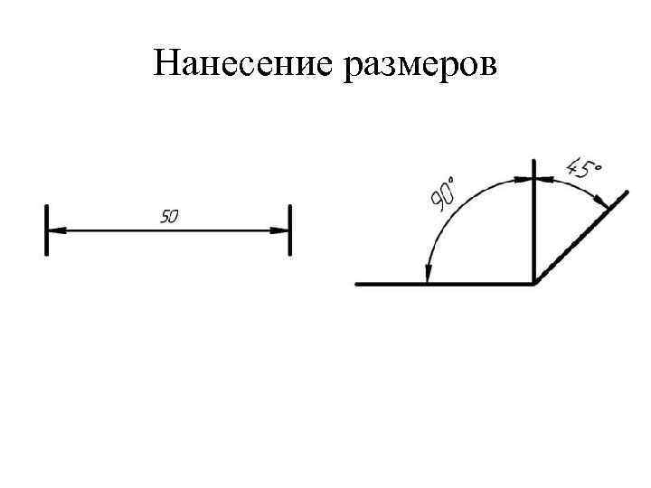 Нанесение размеров 