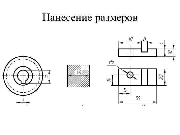 Нанесение размеров 