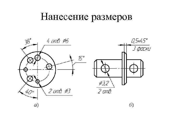 Нанесение размеров 