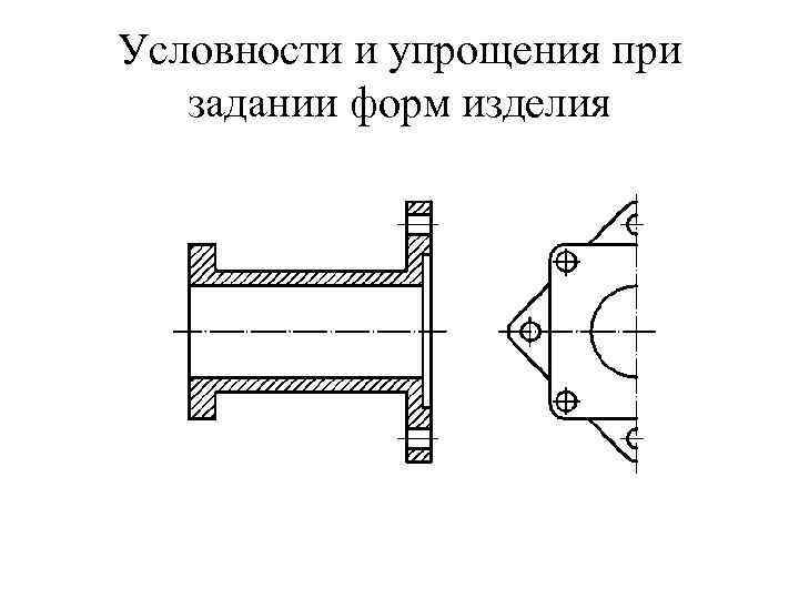 Условности и упрощения при задании форм изделия 