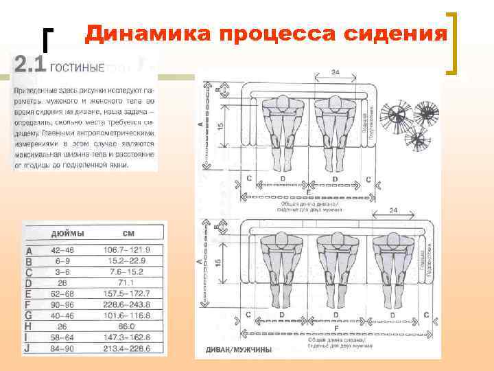Динамика процесса сидения 