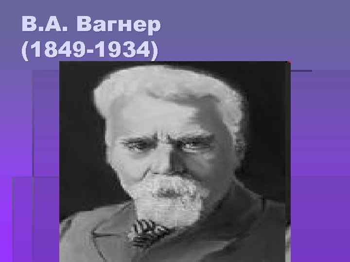 В. А. Вагнер (1849 -1934) 