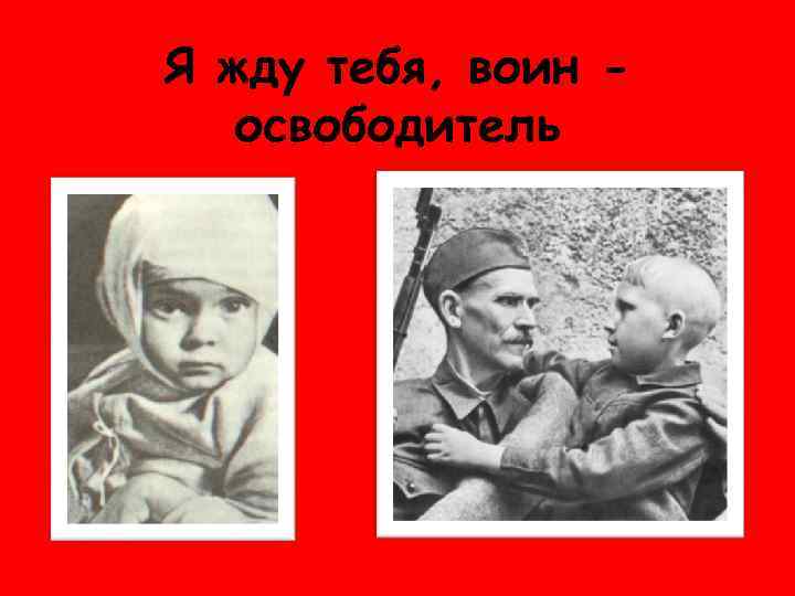 Я жду тебя, воин освободитель 