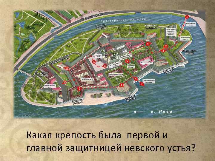 ФОРМАТИРОВАНИЕ ТЕКСТА Какая крепость была первой и главной защитницей невского устья? 