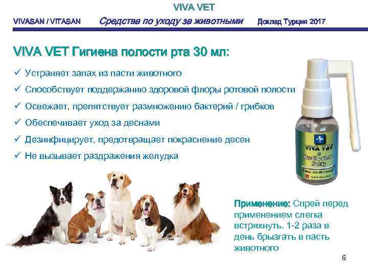 VIVA VET VIVASAN / VITASAN Средства по уходу за животными Доклад Турция 2017 VIVA