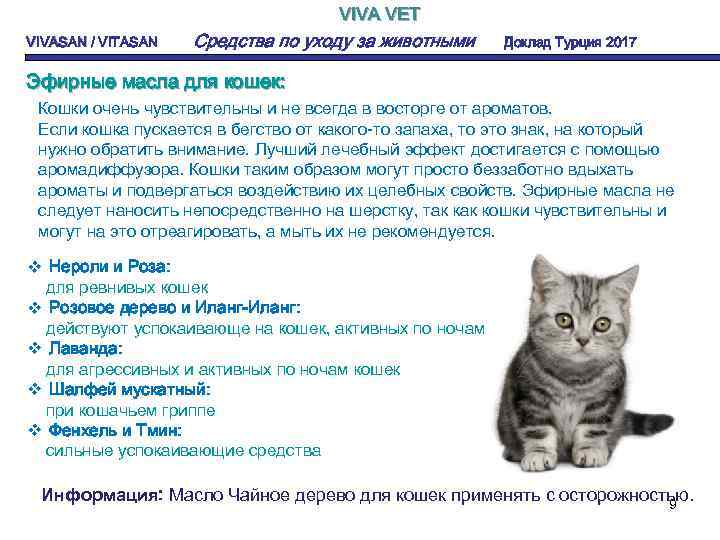 VIVA VET VIVASAN / VITASAN Средства по уходу за животными Доклад Турция 2017 Эфирные