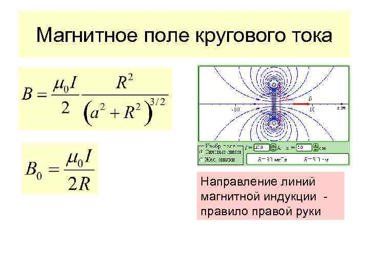 Определите как направлен вектор магнитной индукции в центре кругового витка с током рисунок 81