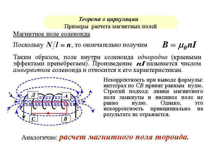 Энергия поля соленоида