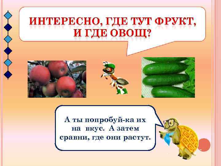 А ты попробуй-ка их на вкус. А затем сравни, где они растут. 