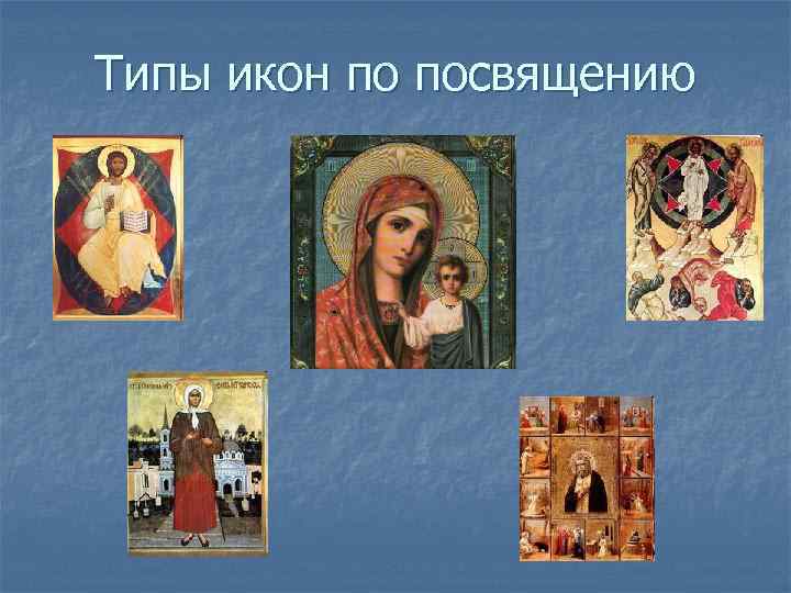 Типы икон по посвящению 