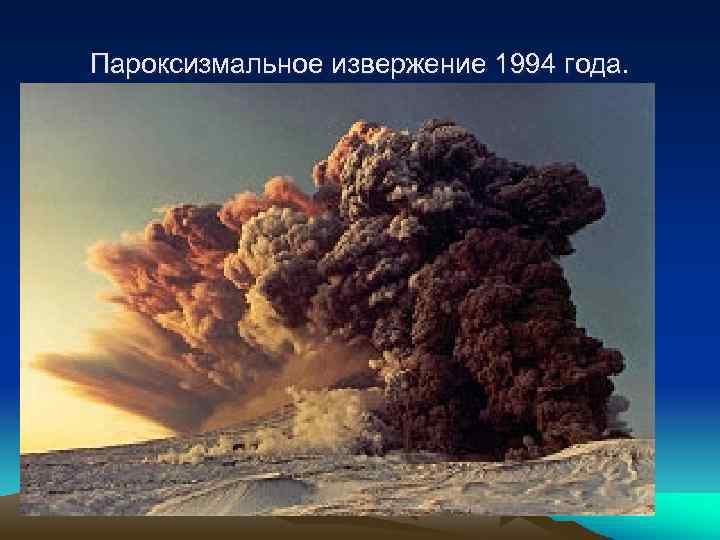 Пароксизмальное извержение 1994 года. 