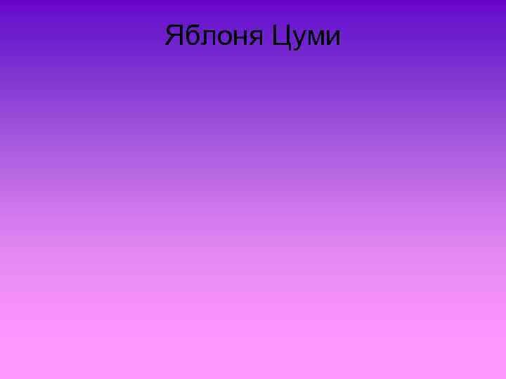 Яблоня Цуми 