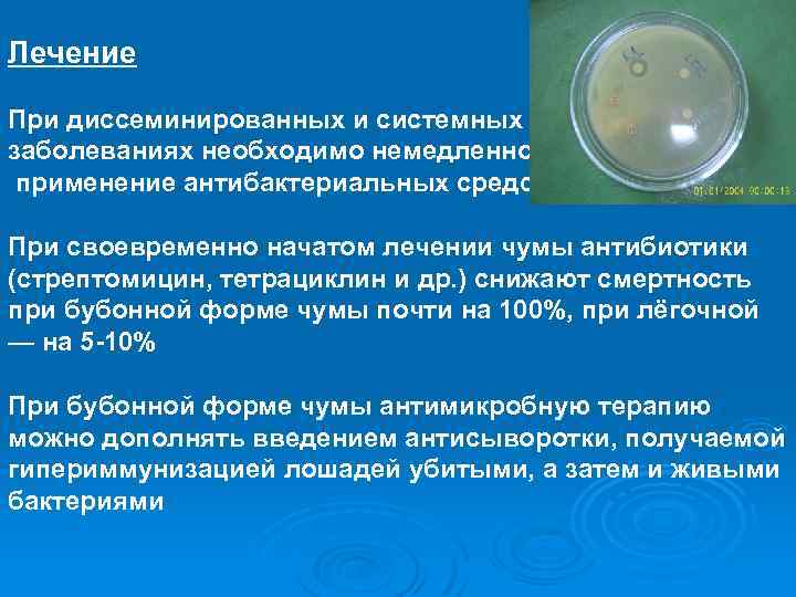 Лечение При диссеминированных и системных заболеваниях необходимо немедленное применение антибактериальных средств При своевременно начатом