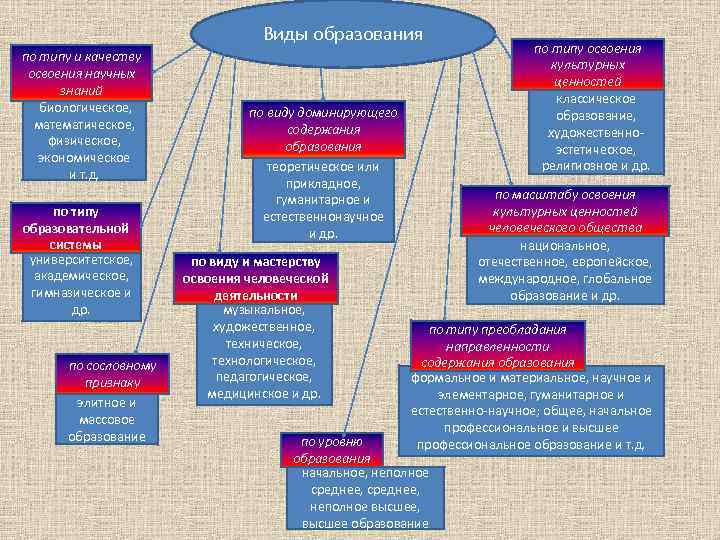 Какие есть высшие образования