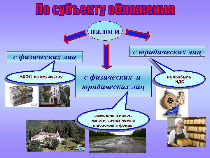 налоги с физических лиц НДФЛ, на имущество с юридических лиц с физических и юридических