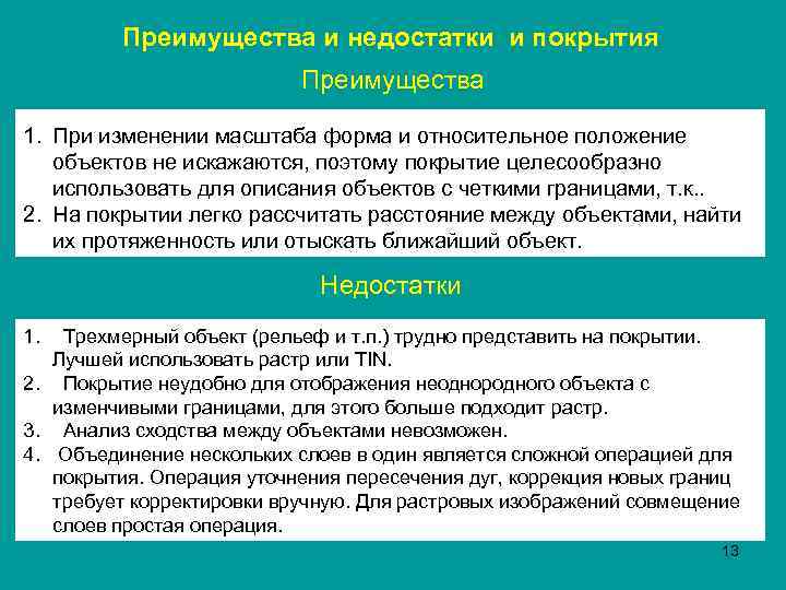 Преимущества и недостатки и покрытия Преимущества 1. При изменении масштаба форма и относительное положение
