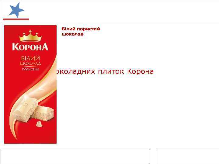 Білий пористий шоколад Портфель шоколадних плиток Корона 