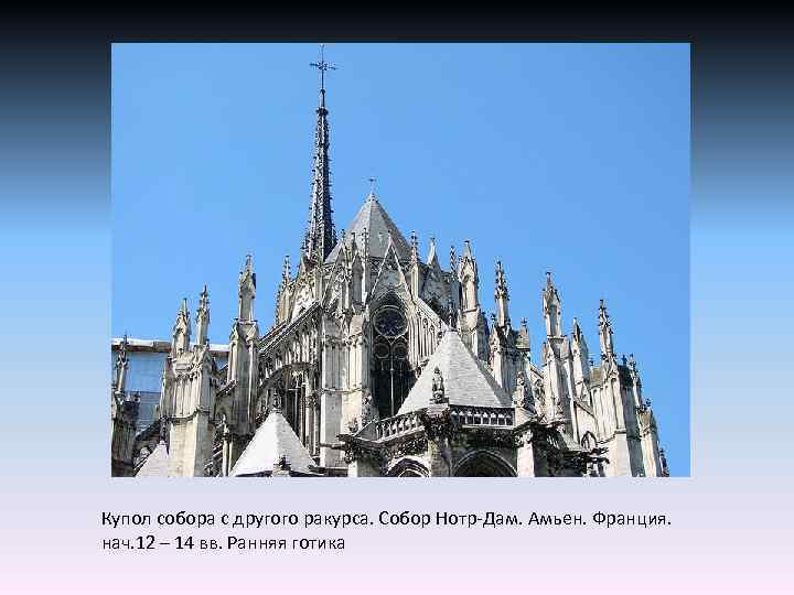 Купол собора с другого ракурса. Собор Нотр-Дам. Амьен. Франция. нач. 12 – 14 вв.