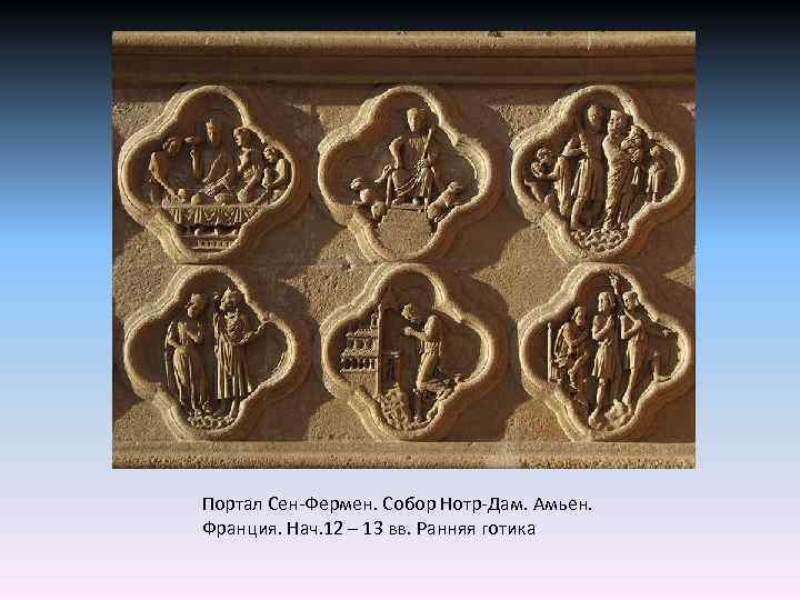 Портал Сен-Фермен. Собор Нотр-Дам. Амьен. Франция. Нач. 12 – 13 вв. Ранняя готика 
