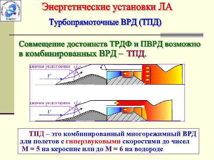 ТПД – это комбинированный многорежимный ВРД для полетов с гиперзвуковыми скоростями до чисел М