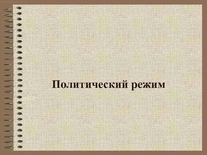 Политический режим 
