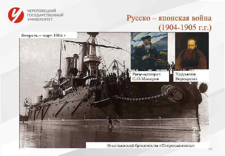 Русско – японская война (1904 -1905 г. г. ) 14 
