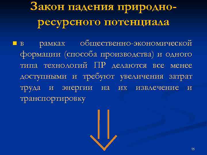 Естественно сокращение. Закон падения природно-ресурсного потенциала. Закон падения ресурсного потенциала. Закон падения ресурсного потенциала в экологии. Природно-ресурсное законодательство.