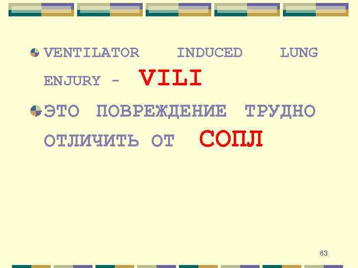 VENTILATOR ENJURY - INDUCED LUNG VILI ЭТО ПОВРЕЖДЕНИЕ ТРУДНО ОТЛИЧИТЬ ОТ СОПЛ 63 