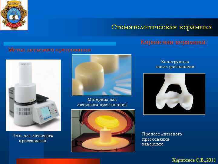 Стоматологическая керамика Каркасная керамика: Метод литьевого прессования Конструкция после распаковки Материал для литьевого прессования