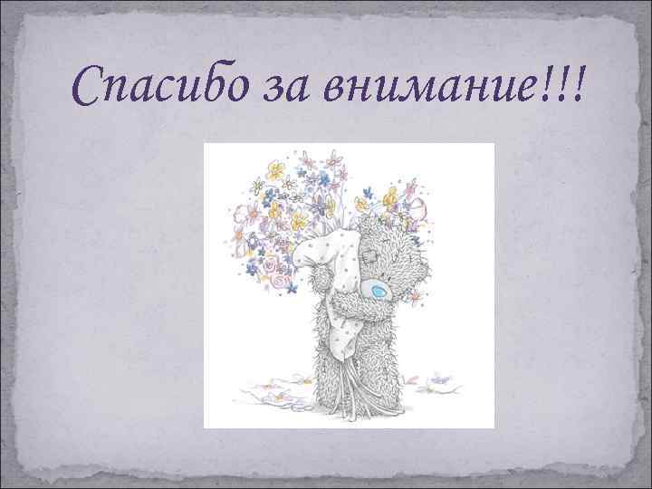 Спасибо за внимание!!! 