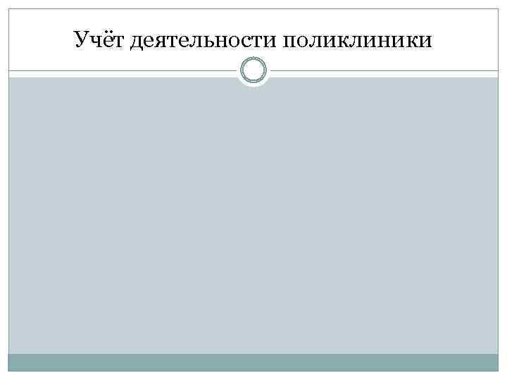 Учёт деятельности поликлиники 