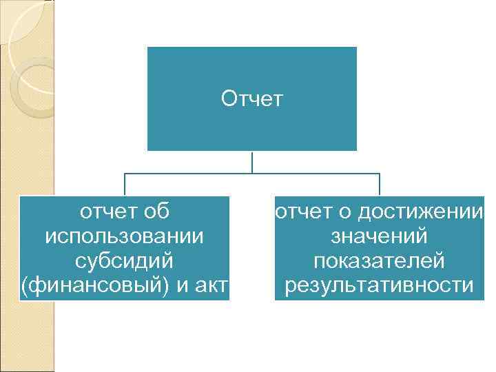 Отчет об использовании субсидий (финансовый) и акт отчет о достижении значений показателей результативности 