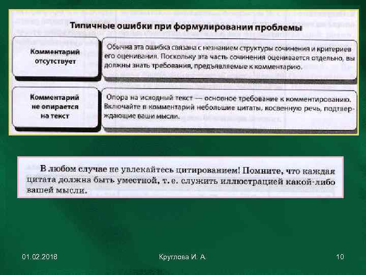 01. 02. 2018 Круглова И. А. 10 