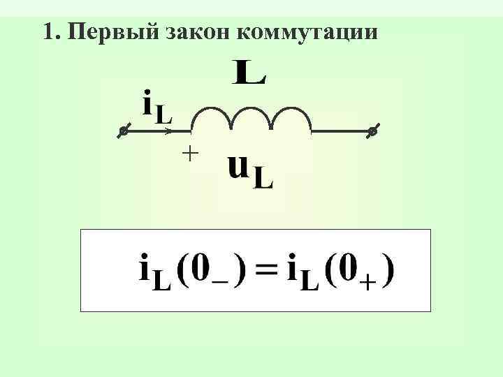 1. Первый закон коммутации + 